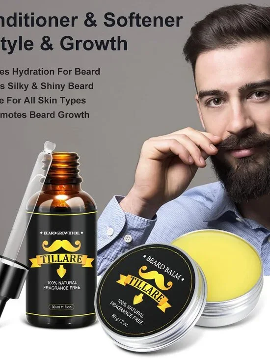 Beard Growth Kit, 5 pieces Promote Thicker and Healthier Beard - Picture 5 of 5